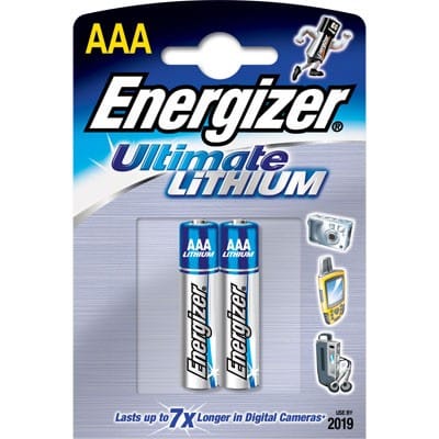 Energizer Пара литиевых батареек типа ААА.