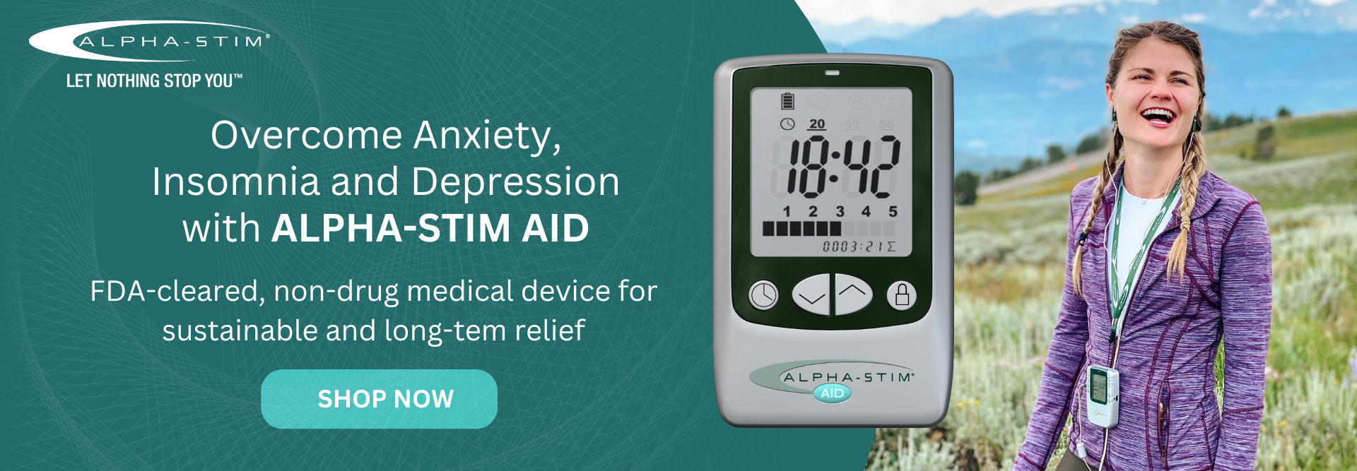 Alpha-Stim مساعدة