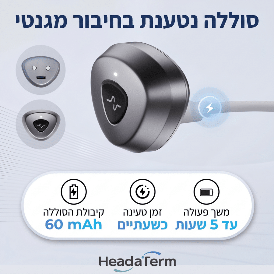 HeadaTerm 2 – סוללה נטענת בחיבור מגנטי